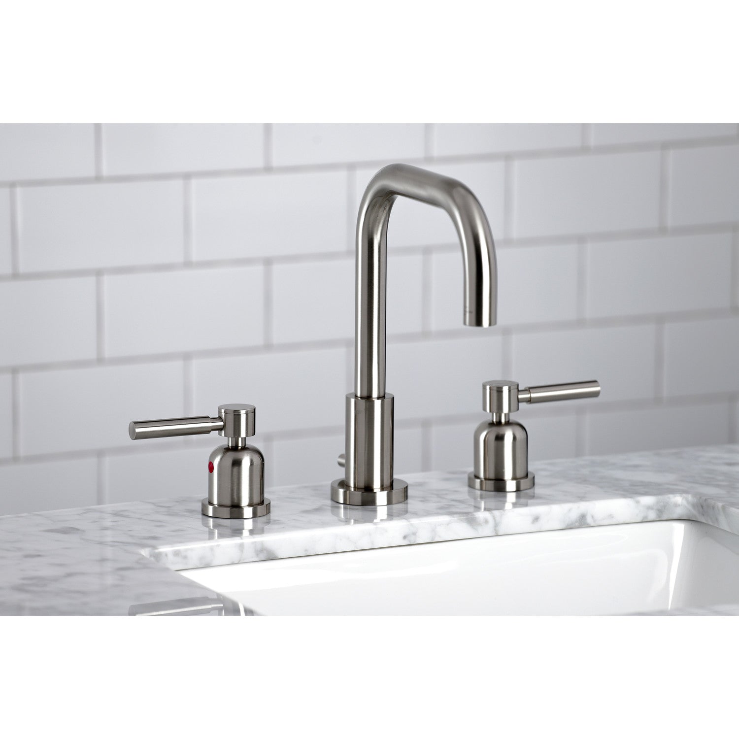 Kingston Sona FSC8938DL - Concord Widespread Bathroom Faucet with Brass Pop-Up, Brushed Nickel — thumbnail 2